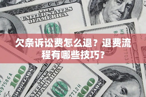 北京欠条诉讼费怎么退？退费流程有哪些技巧？